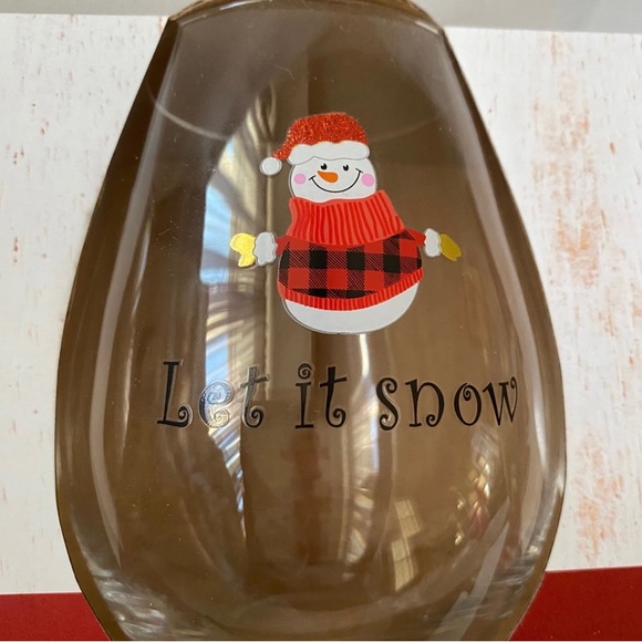Sleigh Hill Trading Company Set Of 4 Christmas Stemless Wine Glasses Brand New - Picture 3 of 7